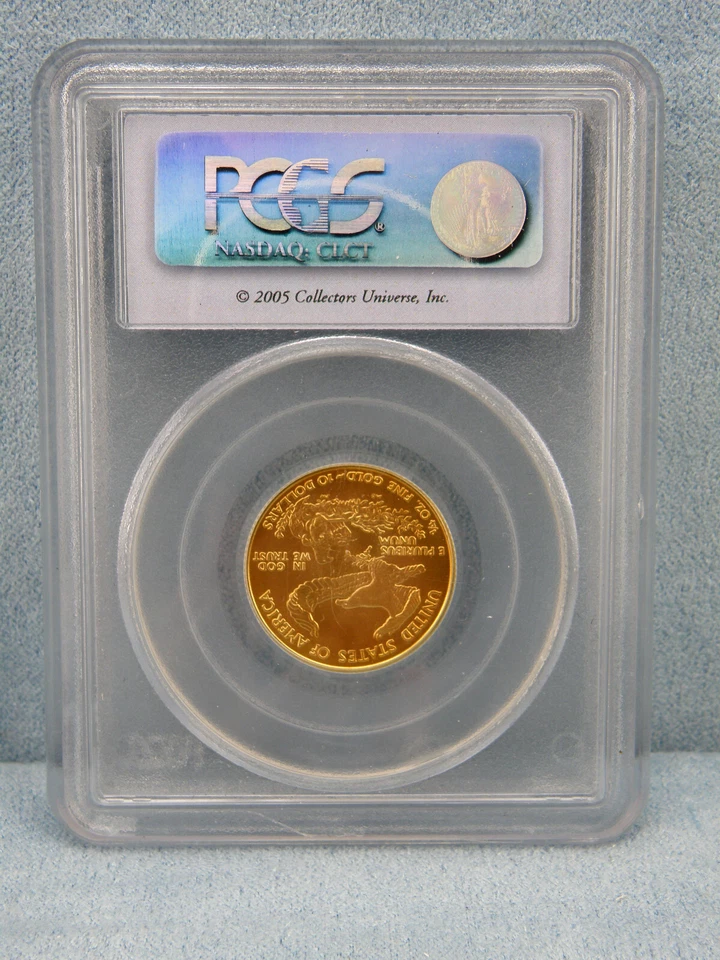2005 20th Anniversary $10 1/4 oz Gold American Eagle MS 69 by PCGS - Image 3 of 4