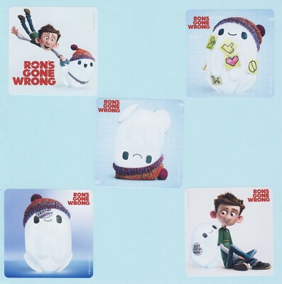 15 Ron's Gone Wrong Large Stickers - Party Favors - Rewards - Barney - Disney