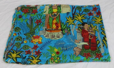 Sale !! Cotton Fabric Floral Farida Kahlo Fabric Boho Home Décor Craft Fabric