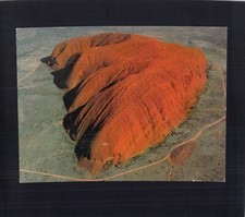 D0081 Australia NT Ayers Rock Uluru Aerial View postcard