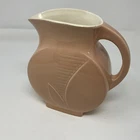 Tilt Pitcher Vintage Red Wing Potteries Ribbed Fondoso Pattern Art Deco