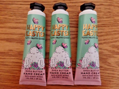 Bath & Body Works Shea Butter Hand Cream~Tutti Frutti Candy~Happy Easter~ X3~NEW