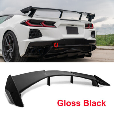 Rear Trunk Lid For 2020-2025 Chevy Corvette C8 2D High Wing Spoiler Gloss Black