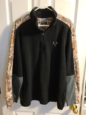 Legendary Original Deer Gear 1/4 Zip Men's Sz L Camouflage Fleece Pullover 