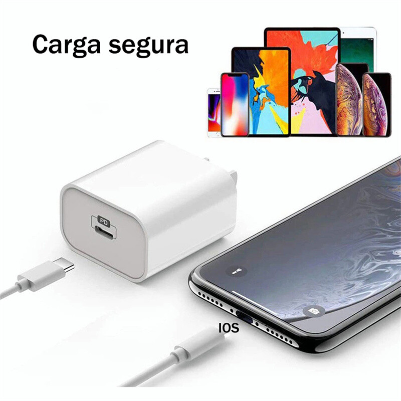 20W USB C Caricabatterie Veloce Spina E Cavo Lightning PD Per - Foto 6