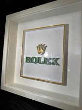 Iconic Rolex Logo Framed | Sign | 3D printed | 25cm X 25cm Box Frame