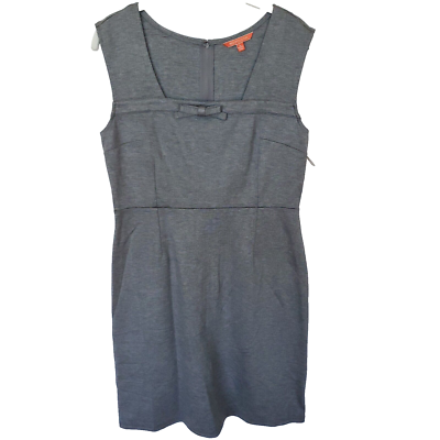 Modcloth Mini Dress Womens Large Gray Sheath Bow Zip Retro Casual Preppy  Top | eBay