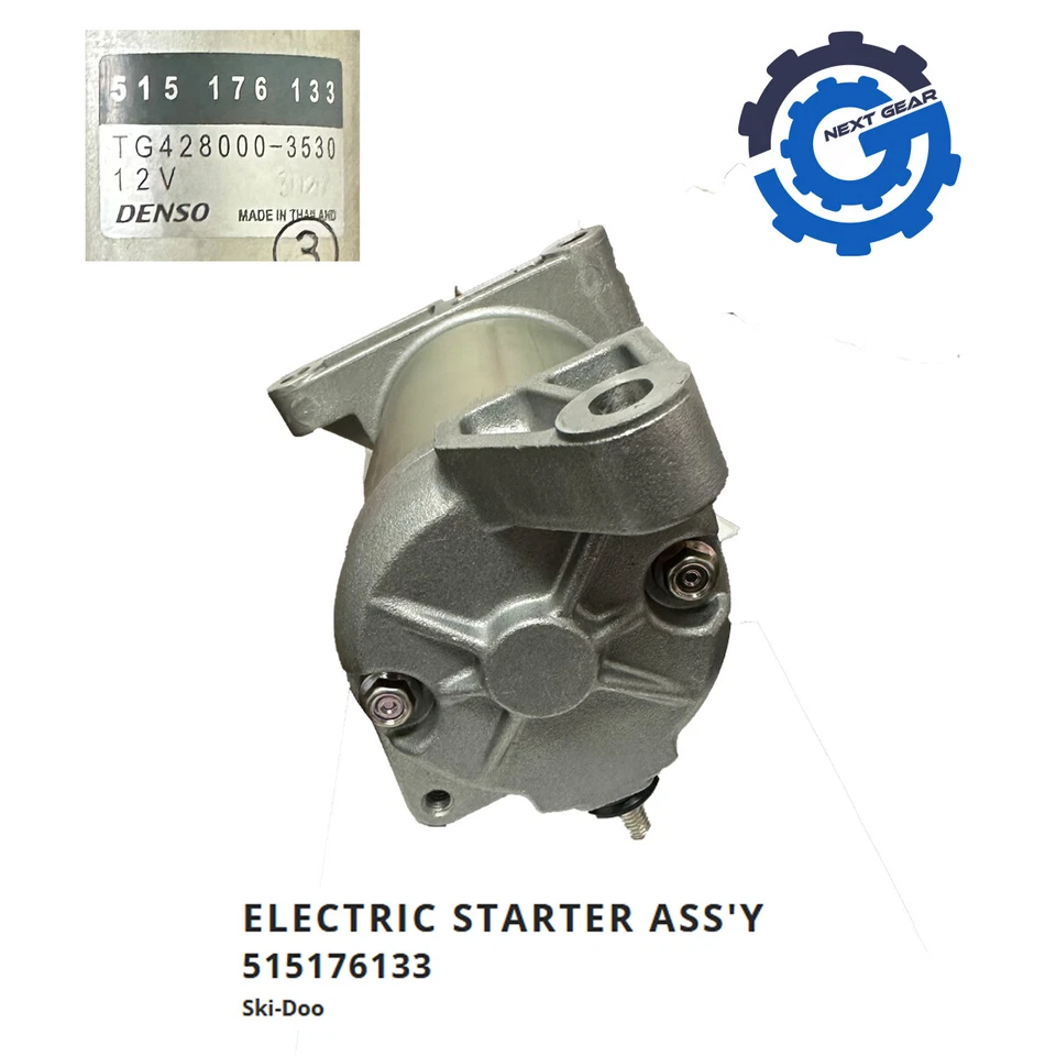 New OEM Ski-Doo Snowmobile Starter Motor For 2002-2010 Ski Doo GSX GTX 515176133 - Image 2 of 4