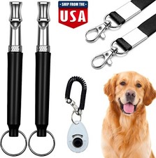 2Pcs Dog Training WHISTLE Ultra Sonic Obedience Stop Barking Pet Sound Pitch US