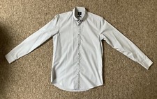 T W TAYLOR  WRIGHT SLIM FIT GREY LONG SLEEVE SHIRT 15  COLLAR