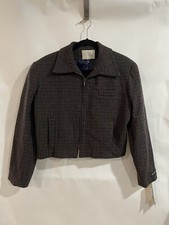 Field Manor Wool Jacket , Blazer Houndstooth Pattern Size 11/12 Made In Egipat