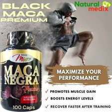 Black Maca Premium High Strength Peruvian / Maca Negra 100 Caps