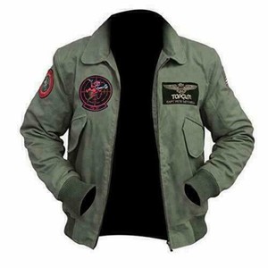 Top Gun Tom Cruise Flight Jacket Maverick Mens Cottonn Bomber Jet
