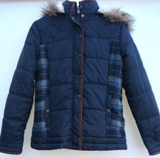 Bellfield Dankov Jacket Blue Quilted Hooded Women's 12 Medium M