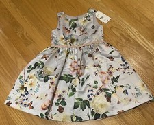 Pippa and Julie Girls Size 6 Party Dress, Butterflies  Flowers 65 Tag