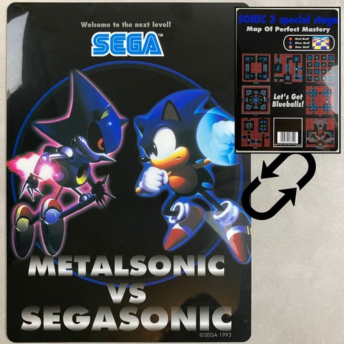 Vintage 1993 SEGA Sonic the Hedgehog vs. Metal Sonic Shitajiki Pencil Board