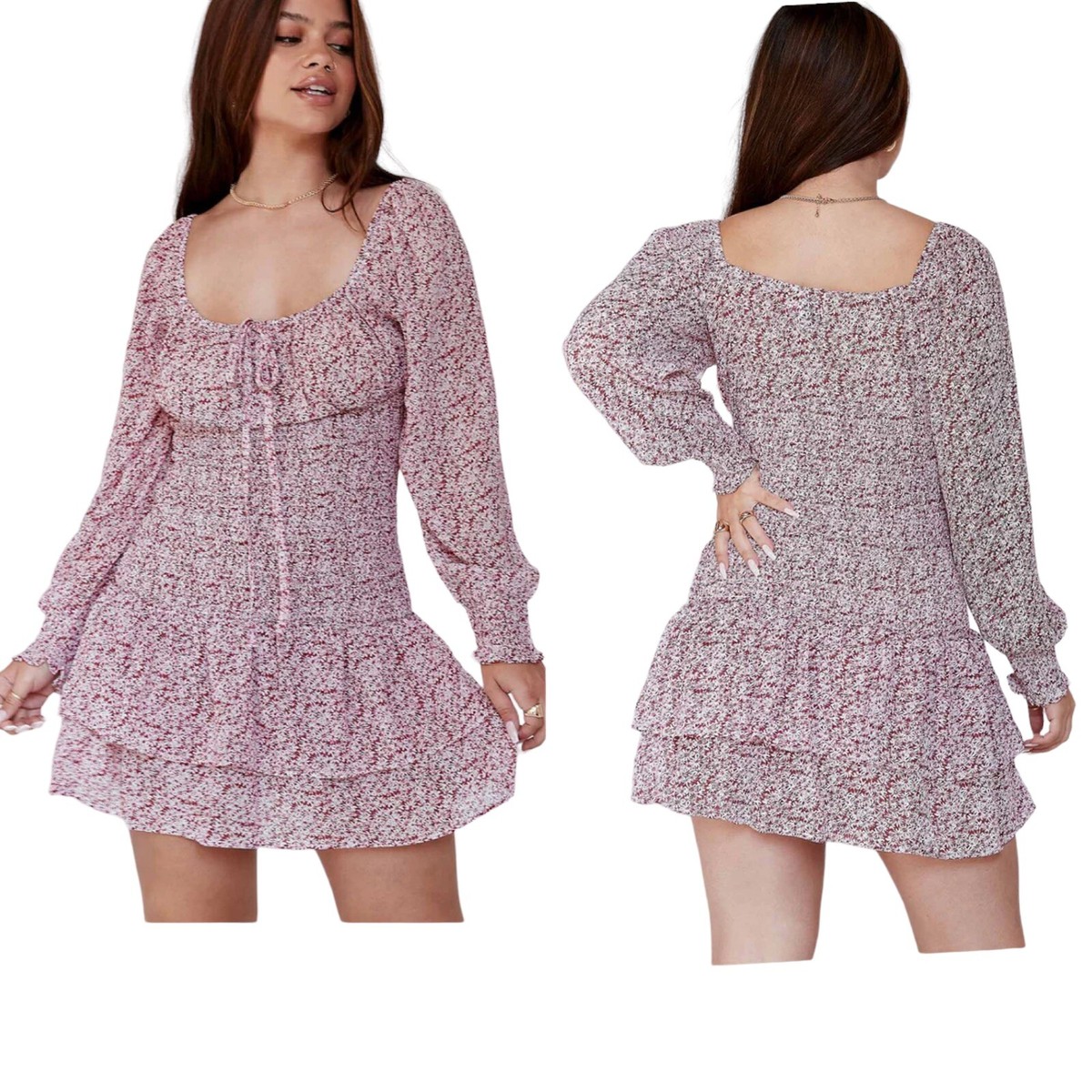 carrillo mini dress Princess Polly Long Sleeve Smocked Mini Dress Size 0 Girlcore 90s Romantic  New
