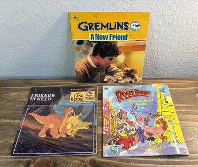 Vintage 80s Book Lot: Who Framed Roger Rabbit Gremlins Land Before Time x3 Used