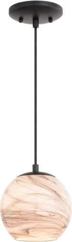 Vaxcel Lighting P0407 Milano 6"W Mini Pendant - Black - Picture 1 of 12