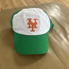 NEW YORK METS CAP HAT GREEN ORANGE WHITE ADJUSTABLE GEICO