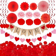 Valentines Day Decorations Set Valentines Party Supplies with Love Banner Heart