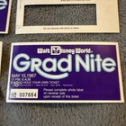 2 Vintage Disney Grad Nite '87 Souvenir Ticket Stub And Photo Label Retro Vtg — photo 2