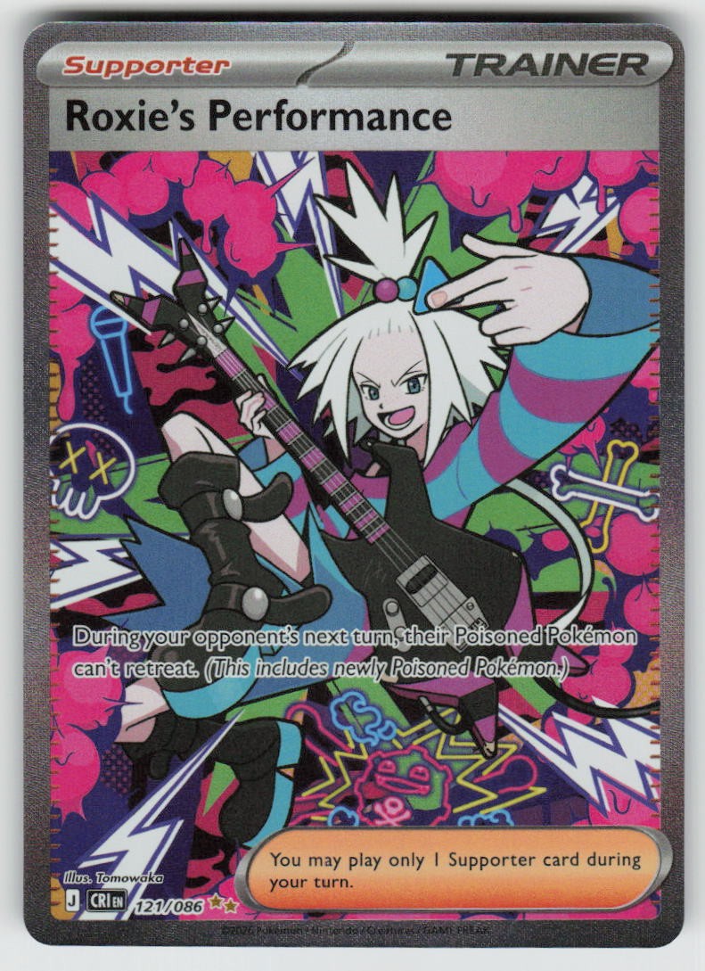 Roxie's Performance 121/086 Holo Chaos Rising Pokemon NM