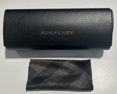 **Authentic** Burberry Black Textured Leather Hardshell Eyewear Case (Case Only)