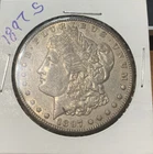 1897 S Morgan Silver Dollar, AU, Better Date, 90% Silver US Coin, Morg-9745s