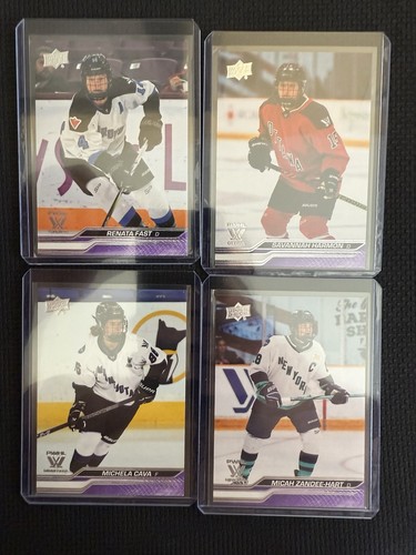 2024 UPPER DECK 1st Edition PWHL HOCKEY COMPLETE Purple Parallel BASE SET #1-50 - Picture 10 of 15