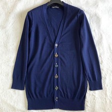 tricot COMME des GARCONS 2012 cardigan lungo lana blu navy made in Japan