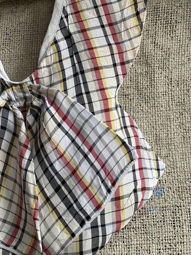 Vintage Detachable Collar for Dress Front & Blouse, 1950s Checks Fashion Fabric - Picture 3 of 14