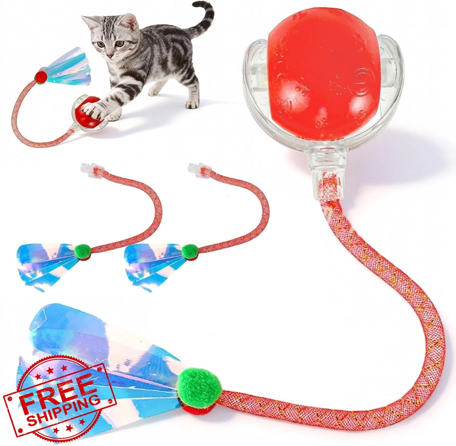 Rocfish red-N interactive cat ball