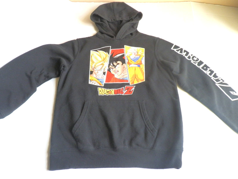 Youth black Dragon Ball Z graphic hoodie size large