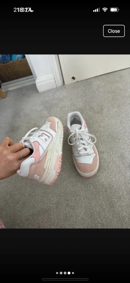 Size 5.5 - New Balance 550 Pink Sand White W - Image 4 of 4