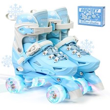 Kids Roller Skates for Girls Boys Ages 4-6 5-8 6-12 8-12, 4 Adjustable Sizes ...