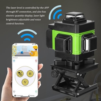 4D 16 Line Level Wasserwaage 360°Kreuzlinienlaser Kit + 1 2 Level Stativ