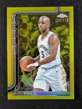 2025-26 Topps Chrome CHRIS PAUL 258/275 Yellow Refractor San Antonio Spurs #219
