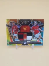 2023-24 Marcus Rashford Bruno Fernandes Select Dual Swatch Tie-dye 9/25