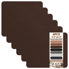 Couch Patch Repair Fabric,6-Piece Self-Adhesive Microfiber Patches,Quick Fix Sof