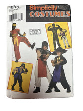 Vtg 1995 Simplicity Costumes 9645 Child Size A S,M,L Uncut Ninja