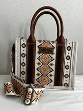 Wrangler Aztec Southwestern Crossbody Adjustable /Double Handle Canvas Tote Boho