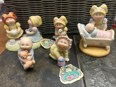 Vintage 1980's Xavier Roberts Cabbage Patch Porcelain Figurine Kids Lot of 5
