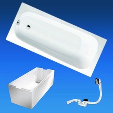 Stahl Badewanne 170x75 made by Kaldewei 3,5 mm Set Wannentr&auml;ger Ablaufgarnitur