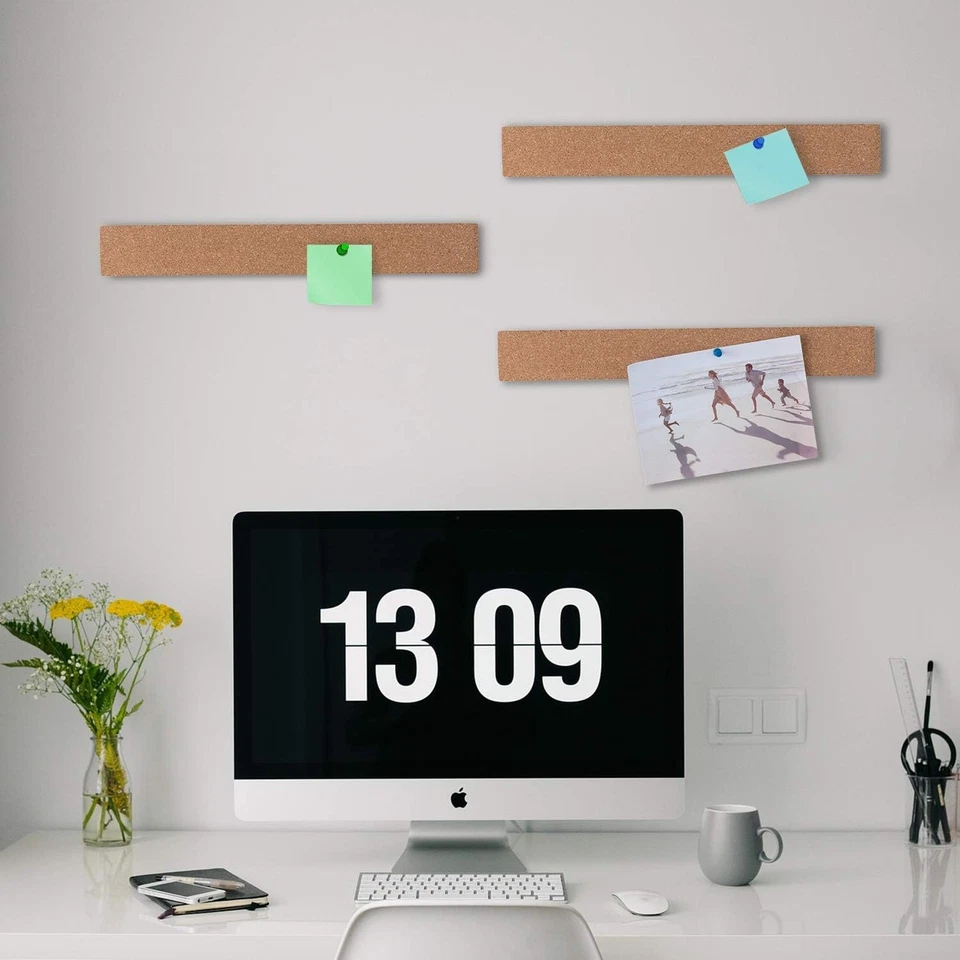 Cork Board Bulletin Board Bar Strip 15x2 Inch - 1/2 Inch Thick, Frameless Cor... - Image 3 of 4