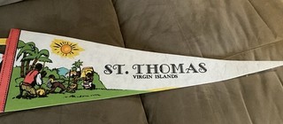 Vintage 1978 St. Thomas U.S. Virgin Islands Pennant