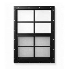 1 Pack Black Shed Window, Chicken Coop Window, 12 x 18 Inch