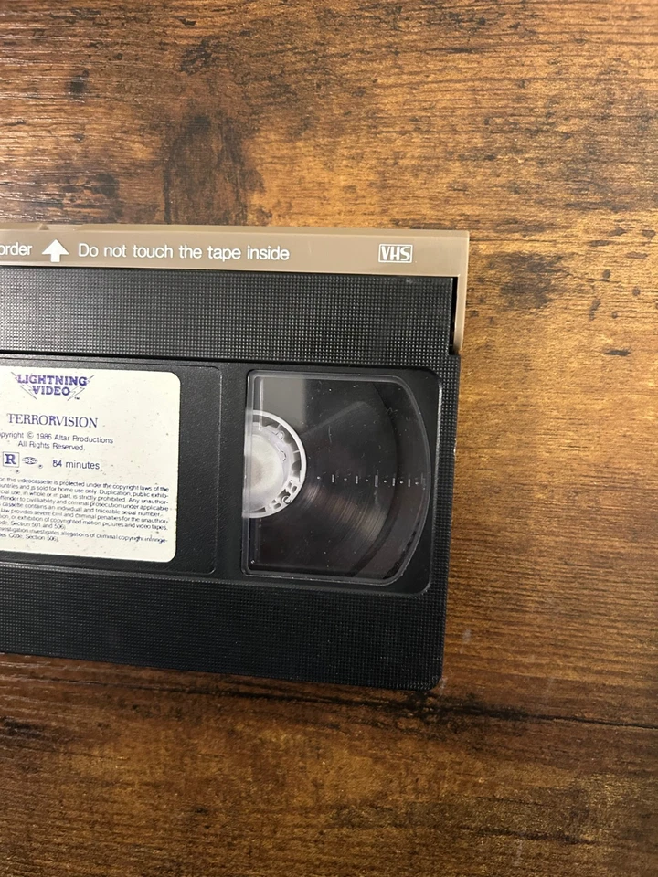 Terror Vision VHS (1986) Lightning Video Horror Rare - Image 2 of 4