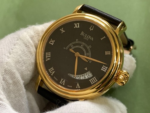Swiss Bulova Accutron Date Black Dial 25 JEWELS 5 Atm s/s AUTOMATIC MEN'S WATCH - Picture 5 of 17