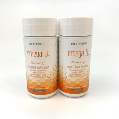 2 Pack Nutrifii Omega-Q 56 Softgels Heart & Brain Supplement EXP 09/26